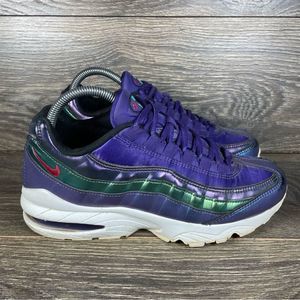 Nike Women's Size 8.5 Air Max 95 SE 'Metallic Purple' Sneakers